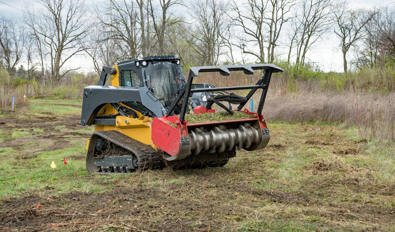 Forestry mulcher clearing land in North Carolina