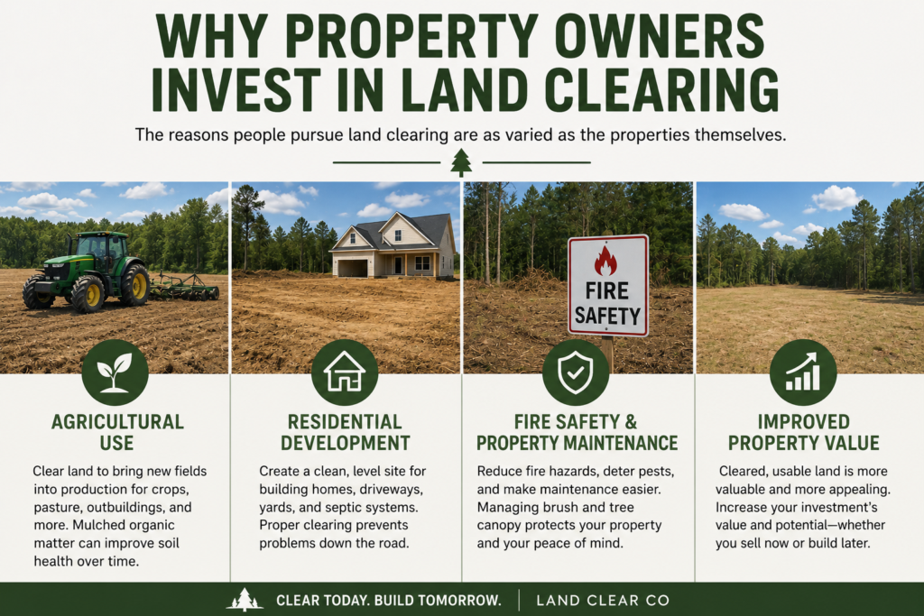 Why Property Owners Choose Land Clearing in Raleigh, NC